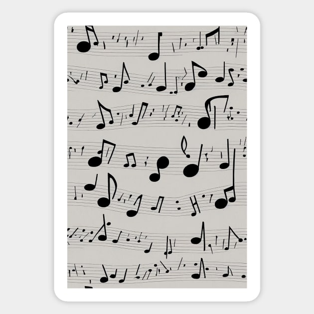 Musical Notes Pattern, perfect gift for all musicans and those who can't live without music #6 Sticker by Endless-Designs